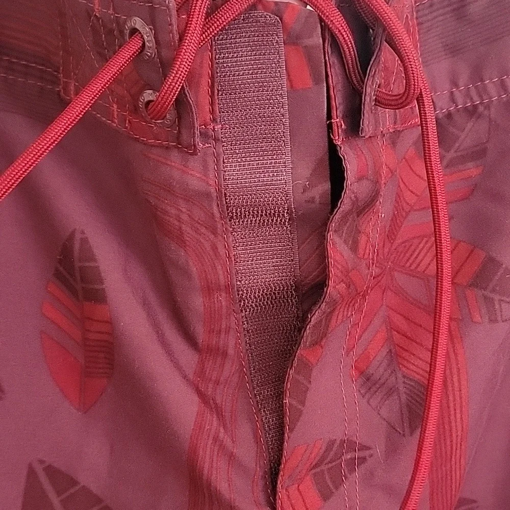 Mossimo Red & Wine Hawaiian Print Shorts 38 - Picture 12 of 13